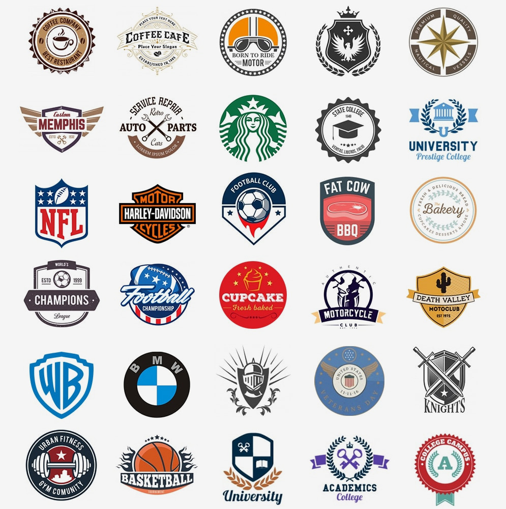 Эмблема что это. Логотип образцы. Фирменные эмблемы. Интересные эмблемы. Примеры логотипов.